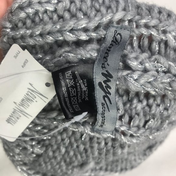 Neiman Marcus Renee's cable knit wool beanie/hat - Picture 5 of 5